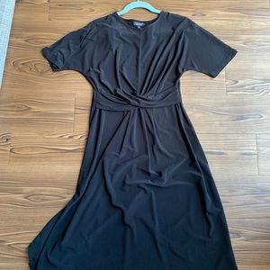 Topshop Black Midi Dress